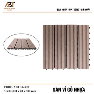Sàn vỉ gỗ nhựa ABT30*30B - màu cafe (KT:300*20*300mm)